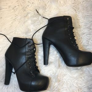 Black Heeled Booties
